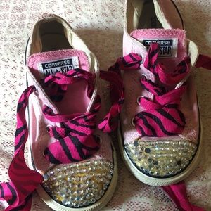 Bedazzled converse toddler size 10